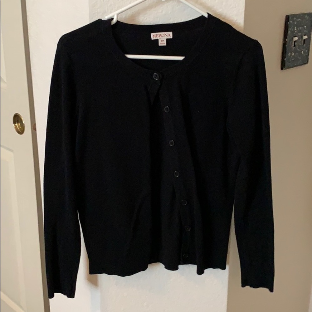 Black cardigan